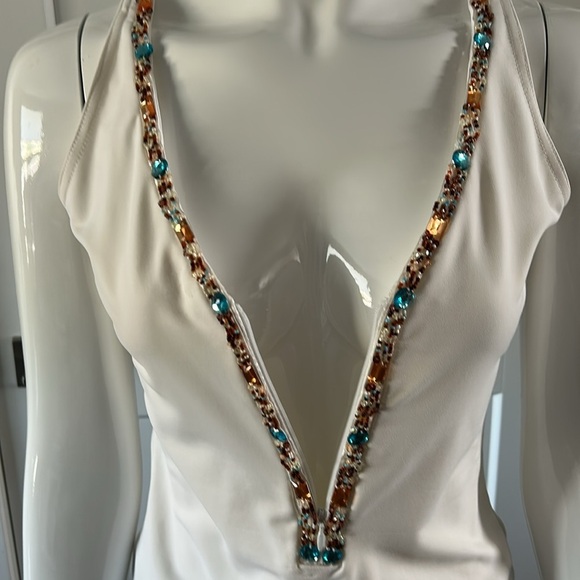 Joseph Ribkoff Jewelled Zip Tank Top - Picture 6 of 11